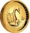 Australia 100 Dollars (Swimming Swans) THE 1OZ 9999 AUSTRALIAN GOLD SWAN coin reverse