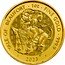 UK 100 Pounds (Yale of Beaufort The Royal Tudor Beasts) YALE OF BEAUFORT 1OZ FINE GOLD 999.9 DL 2023 coin reverse