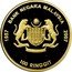 Malaysia 100 Ringgit 50th Anniversary of Independence 2007 Proof KM# 187 BANK NEGARA MALAYSIA 100 RINGGIT 1957 2007 coin obverse
