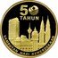Malaysia 100 Ringgit 50th Anniversary of Independence 2007 Proof KM# 187 50 TAHUN SAMBUTAN HARI KEMERDEKAAN coin reverse