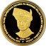 Malaysia 100 Ringgit Coronation of Agong XIII 2007 Proof KM# 184 SERI PADUKA BAGINDA YANG DI-PERTUAN AGONG AL-WATHIQU BILLAH TUANKU MIZAN ZAINAL ABIDIN 26 APRIL 2007 coin obverse