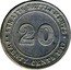Malaysia Twenty Cents George V Straits Settlements 1917 B KM# 30 STRAITS SETTLEMENTS 20 TWENTY CENTS 1916 coin reverse