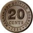 Malaysia 20 Cents Malaya and British Borneo 1954 Proof KM# 3a MALAYA AND BRITISH BORNEO 20 CENTS 1954 coin reverse