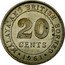 Malaysia 20 Cents Malaya and British Borneo 1961 KM# 3 MALAYA AND BRITISH BORNEO 20 CENTS 1956 coin reverse