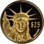 Niue 25 Dollars Elizabeth II Statue of Liberty 1997 KM# 82 $25 1/10 OZ .9999 GOLD coin reverse
