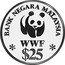 Malaysia 25 Ringgit WWF 1992 Proof KM# 62 BANK NEGARA MALAYSIA WWF $25 coin obverse