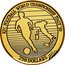 Niue 250 Dollars World Soccer Championship 1990 Proof KM# 54 XIV. FOOTBALL WORLD CHAMPIONSHIP ITALY '90 250 DOLLARS coin reverse