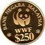 Malaysia 250 Ringgit WWF 1992 Proof KM# 63 BANK NEGARA MALAYSIA WWF $250 coin obverse