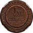 Belgium 5 Centimes (Leopold I Pattern) KM# Pn60 LEOPOLD PREMIER ROI DES BELGES 5 CENTIMES coin reverse