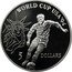 Niue 5 Dollars World Soccer Championships 1991 Proof KM# 58 WORLD CUP USA '94 5 DOLLARS coin reverse