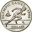 Niue 5 Dollars XXVI Summer Olympic Games. Sprinter 1992 Proof KM# 61 OLYMPIC GAMES 1996 5 DOLLARS coin reverse