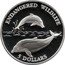 Niue 5 Dollars Dolphins 1992 Proof KM# 80 ENDANGERED WILDLIFE 5 DOLLARS coin reverse