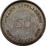 Malaysia 50 Cents Edward VII 1902 KM# 23 STRAITS SETTLEMENTS 50 FIFTY CENTS 1902 coin reverse