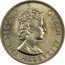 Malaysia 50 Cents Malaya and British Borneo 1957 H KM# 4.1 QUEEN ELIZABETH THE SECOND coin obverse