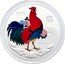 Niue 50 Cents Year of the Rooster 2005 Proof KM# 263 2005 1/2 OZ .999 SILVER coin reverse