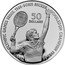 Niue 50 Dollars Boris Becker 1987 Proof KM# 2 TENNIS OLYMPIC GAMES SEOUL 1988 BORIS BECKER WIMBLEDON CHAMPION 1985 - 86 50 DOLLARS coin reverse