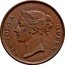 Malaysia Cent Victoria Straits Settlements 1862 KM# 6 VICTORIA QUEEN coin obverse
