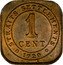 Malaysia Cent George V Straits Settlements 1920 KM# 32 STRAITS SETTLEMENTS 1 CENT 1920 coin reverse