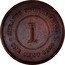 Malaysia Cent Edward VII Straits Settlements 1904 KM# 19 STRAITS SETTLEMENTS 1 ONE CENT 1903 coin reverse