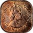 Malaysia Cent Elizabeth II 1957 KM# 5 QUEEN ELIZABETH THE SECOND coin obverse