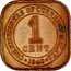 Malaysia Cent George VI 1940 KM# 2 COMMISSIONERS OF CURRENCY MALAYA 1 CENT 1941 coin reverse
