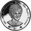 Niue 1 Dollar In Memoriam. Princess Diana 1997 KM# 87 1961-1997 IN MEMORIAM. DIANA-THE PEOPLE'S PRINCESS $1 coin reverse