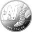 Australia One Dollar (Letter W. Witchetty Grub) WITCHETTY GRUB ONE DOLLAR W coin reverse