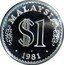 Malaysia Ringgit Parliament House 1981 FM Proof KM# 9.2 MALAYSIA $1 1981 coin obverse
