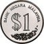 Malaysia Ringgit PATA Conference 1986 Proof KM# 39a BANK NEGARA MALAYSIA $1 coin obverse