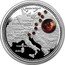 Niue 100 Dollars Amber Route 2011 Proof KM# 747 AQUILEIA CARNUNTUM ELBLĄG GDAŃSK GERMANIA KALININGRAD STARE HRADISKO SZOMBATHELY WROCŁAW coin reverse
