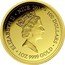 Niue 100 Dollars Frilled Neck Lizard 2014 Proof KM# 1246 ELIZABETH II NIUE 2014 100 DOLLARS 1OZ 9999 GOLD coin obverse