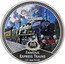 Niue Two Dollars Orient Express 2010 Proof KM# 247 ORIENT EXPRESS FAMOUS EXPRESS TRAINS 1 OZ .999 SILVER coin reverse