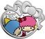 Niue 2 Dollars Kiki Lala 2010 Proof KM# 373 SANRIO 50TH ©'76, '10 SANRIO coin reverse