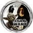 Niue Two Dollars Star Wars. Yoda and Obi-Wan Kenobi 2011 Prooflike KM# 670 ©2011 LUCASFILM LTD. & TM 1OZ .999 SILVER STAR WARS coin reverse