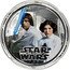 Niue Two Dollars Star Wars. Luke Skywalker and Leia 2011 Prooflike KM# 668 ©2011 LUCASFILM LTD. & TM 1 OZ.999 SILVER STAR WARS coin reverse