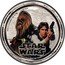 Niue Two Dollars Star Wars. Han Solo and Chewbacca 2011 Prooflike KM# 667 ©2011 LUCASFILM LTD. & TM 1OZ .999 SILVER STAR WARS coin reverse