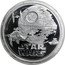Niue Two Dollars Star Wars. Death Star 2011 Prooflike KM# 666 ©2011 LUCASFILM LTD. & TM 1OZ .999 SILVER STAR WARS TM coin reverse