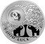 Niue 1 Dollar Good Luck. Elephants 2011 Proof KM# 619 GOOD LUCK coin reverse