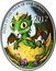 Niue 1 Dollar Baby Dragon 2012 Proof KM# 645 BORN IN THE YEAR OF THE DRAGON 2012 coin reverse