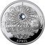 Niue 1 Dollar Calendar of Happiness. April 2013 Proof KM# 1125 APRIL coin reverse