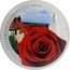 Niue One Dollar Rose 2013 Proof KM# 1131 1/2 OZ 999 SILVER ROSE SCENTED FLOWERS coin reverse
