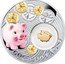 Niue 1 Dollar Good Luck. Piggy Bank 2014 Proof KM# 1274 GOOD LUCK coin reverse