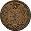 Italy 1/2 Soldo (Mezzo Soldo) Carlo VI 1733 KM# 1 SOLDO 1/2 1733 coin reverse