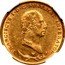 Italy 1/2 Sovrano Francesco I 1831 M C# 10.1 FRANCISCVS I D G AVSTRIAE IMPERATOR coin obverse