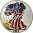 USA 1 Dollar Silver Eagle Liberty Colourized 2000 LIBERTY IN GOD WE TRUST 2000 coin reverse