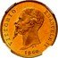 Italy 10 Lira Vittorio Emanuele II 1860 R DB//B KM# 14 VITTORIO EMANUELE II D. B. 1860 coin obverse
