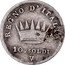 Italy 10 Soldi Napoleon I 1812 V C# 6.2 REGNO D’ ITALIA 10 SOLDI V coin reverse