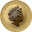 Tuvalu 100 Dollars (Aphrodite) QUEEN ELIZABETH II IRB 1 OZ 9999 GOLD 2022 TUVALU 100 DOLLARS coin obverse