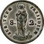 Italy 2 Soldo Genoa Coinage 1814 KM# 282.2 SUB TUUM PRAESIDIUM S 2 coin reverse