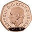UK 50 Pence Charles III First Featuring Official Coinage Portrait 2022 Proof CHARLES III D G REX F D 50 PENCE MJ coin obverse